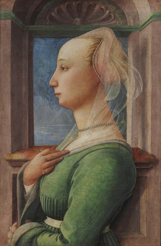 Fra Filippo Lippi | Profilporträt einer jungen Frau, 1445 Profilporträt einer jungen Frau, 1445 | Fra Filippo Lippi
