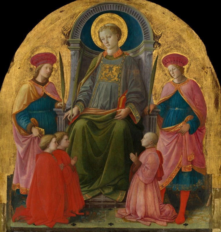 Fra Filippo Lippi | Saint Lawrence Enthroned with Saints and Donors, 1440s Saint Lawrence Enthroned with Saints and Donors, 1440s | Fra Filippo Lippi