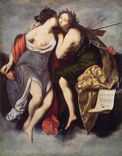 Poetry and Painting, 1626 | Francesco Furini | Painting Reproduction