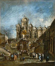 Temporary Tribune in the Campo San Zanipolo, Venice, c.1782 by Francesco Guardi | Painting Reproduction