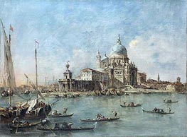Venice: The Punta della Dogana with St. Maria della Salute | Francesco Guardi | Gemälde Reproduktion