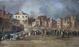 The Fire in the District of San Marcuola, Venice, 28 Novembe by Francesco Guardi | Painting Reproduction