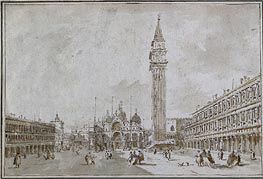 Piazza San Marco, Venice, undated von Francesco Guardi | Gemälde-Reproduktion