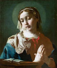 Madonna Read in Prayer, undated by Francesco Guardi | Painting Reproduction