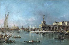 Venice: the Punta della Dogana with the Giudecca and the Redontore Beyond, c.1776/80 by Francesco Guardi | Painting Reproduction