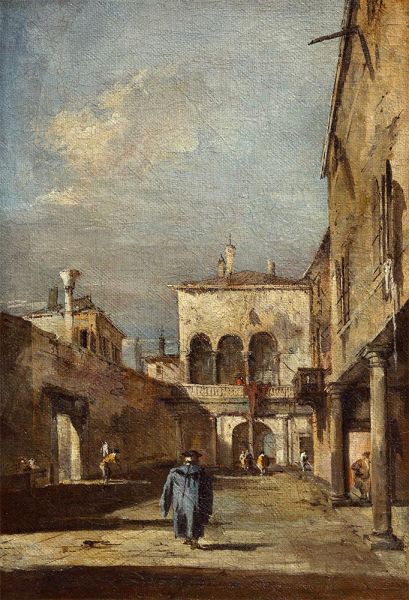 Courtyard in Venice, c.1775/80 | Francesco Guardi | Painting Reproduction