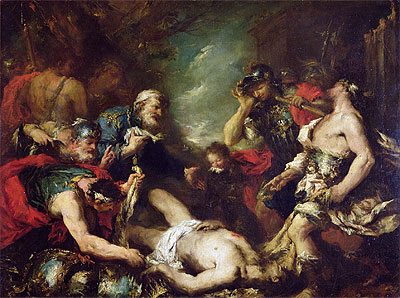 Alexander the Great before the Corpse of Darius III, Undated | Francesco Guardi | Gemälde Reproduktion