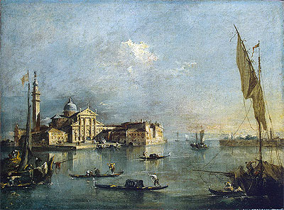  View of the Island of San Giorgio Maggiore, c.1765/75 | Francesco Guardi | Gemälde Reproduktion