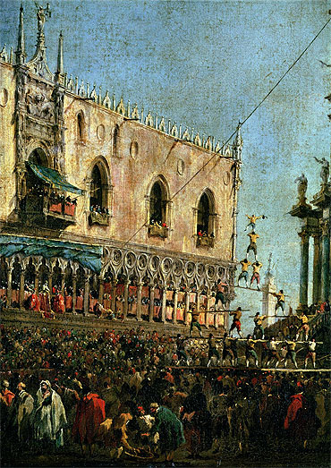The Doge in the Shrove Tuesday Festival on the ..., c.1775/80 by Francesco Guardi | Canvas Print
