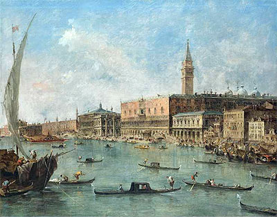 Venice: The Doge's Palace and the Molo, c.1770 | Francesco Guardi | Gemälde Reproduktion