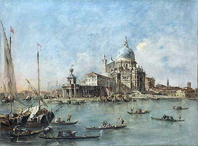 Venice: The Punta della Dogana with St. Maria della Salute, c.1770 | Francesco Guardi | Painting Reproduction