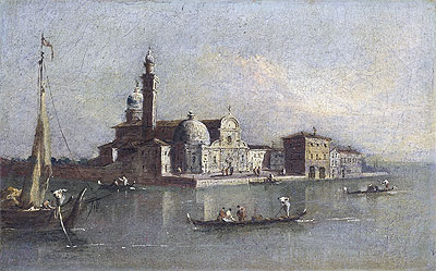 View of San Michele in Venice, undated | Francesco Guardi | Painting Reproduction