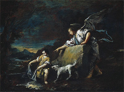 Tobias and the Angel, 1759 | Francesco Guardi | Gemälde Reproduktion