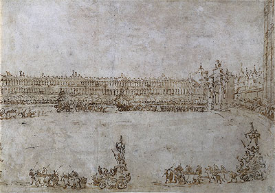 Triumphal Procession in Piazza San Marco for ..., 1782 by Francesco Guardi | Paper Art Print