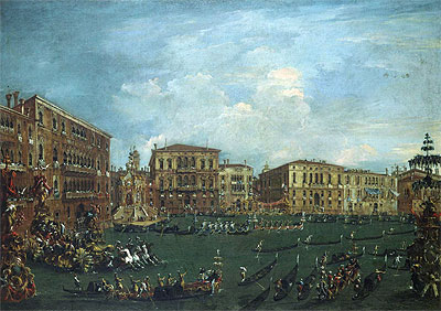 Regatta in 'Volta di Canal', c.1760/70 | Francesco Guardi | Painting Reproduction