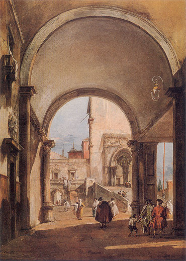 An Architectural Caprice, c.1770/80 | Francesco Guardi | Gemälde Reproduktion