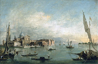 A View of the Bacino di San Marco with San Giorgio Maggiore and the Punta della Giudecca, c.1785 | Francesco Guardi | Painting Reproduction