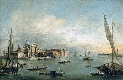 A View of the Bacino di San Marco with San ..., c.1785 by Francesco Guardi | Canvas Print