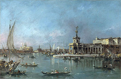 Venice: the Punta della Dogana with the Giudecca and the Redontore Beyond | Francesco Guardi | Painting Reproduction