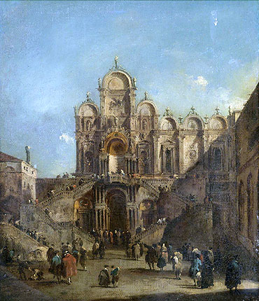 Venice, a View of the Campo San Zanipolo | Francesco Guardi | Painting Reproduction