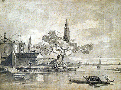 Kapelle auf kleiner ... | Francesco Guardi | Gemälde Reproduktion