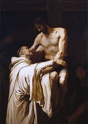 Christ Embracing Saint Bernard, c.1626 | Francisco Ribalta | Painting Reproduction