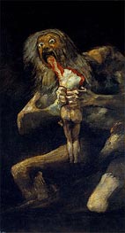 Saturn Devouring one of His Sons, c.1821/23 by Goya | Painting Reproduction