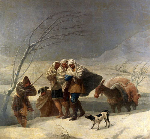 The Snowstorm or Winter, 1786 | Goya | Painting Reproduction