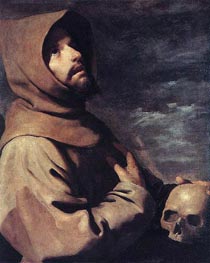 Saint Francis in Ecstasy, c.1660 by Zurbaran | Painting Reproduction