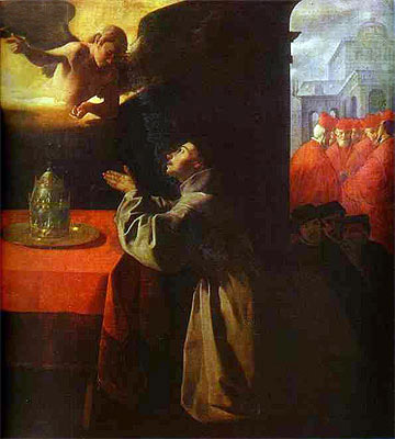 St Bonaventura in Prayer, 1629 | Zurbaran | Gemälde Reproduktion