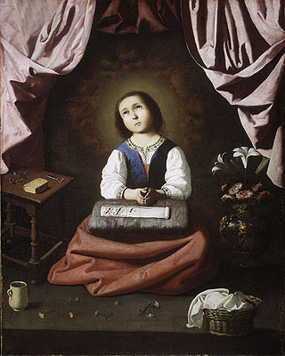 The Young Virgin, c.1632/33 | Zurbaran | Gemälde Reproduktion