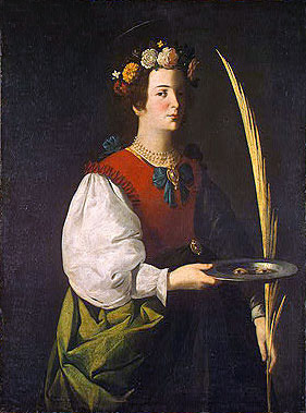 Saint Lucy, c.1625/30 | Zurbaran | Gemälde Reproduktion