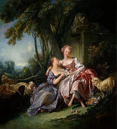 Der Liebesbrief, 1750 von Boucher | Gemälde-Reproduktion