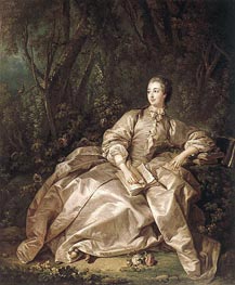 Portrait of Madame de Pompadour, 1758 by Boucher | Painting Reproduction