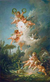 The Target of Love, 1758 by Boucher | Painting Reproduction