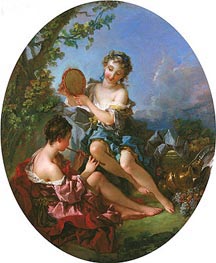 Bacchantes, c.1745 by Boucher | Painting Reproduction