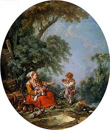 Pastoral Repast, 1769 by Boucher | Painting Reproduction
