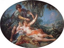 Sylvia Rescued by Aminta, 1755 by Boucher | Painting Reproduction