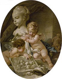 Sculpture, 1758 by Boucher | Painting Reproduction