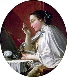Woman at Her Toilet, undated by Boucher | Painting Reproduction