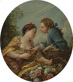 The Bird Nesters, undated by Boucher | Painting Reproduction