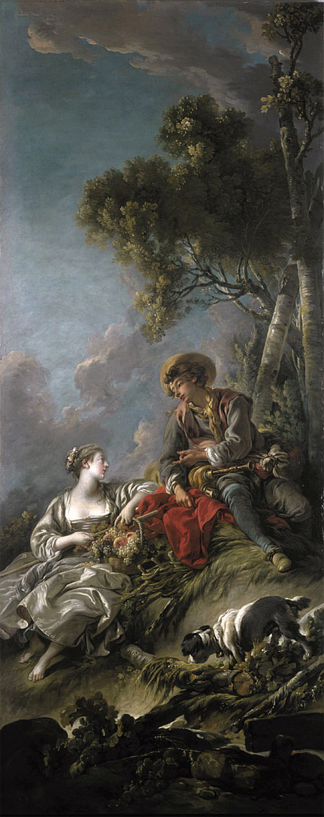 Eine pastorale Szene, 1762 | Boucher | Gemälde Reproduktion