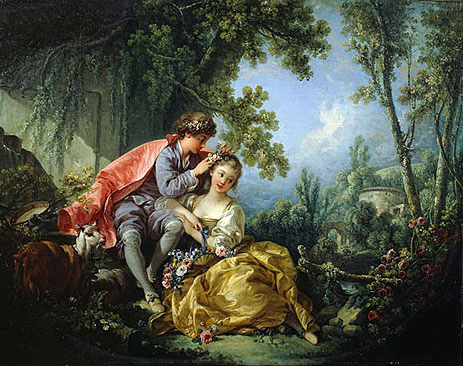 Die vier Jahreszeiten: Frühling | Boucher | Gemälde Reproduktion