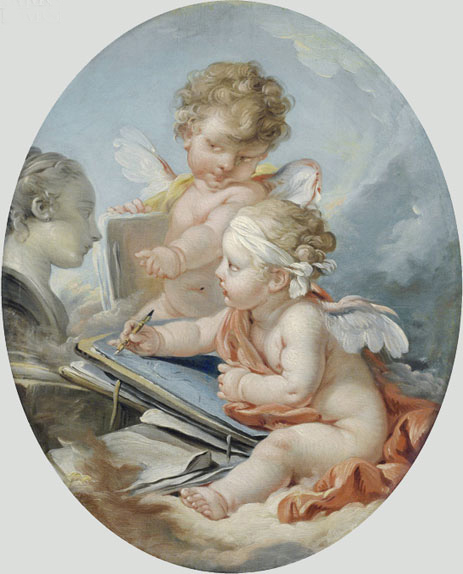 Drawing, undated | Boucher | Painting Reproduction