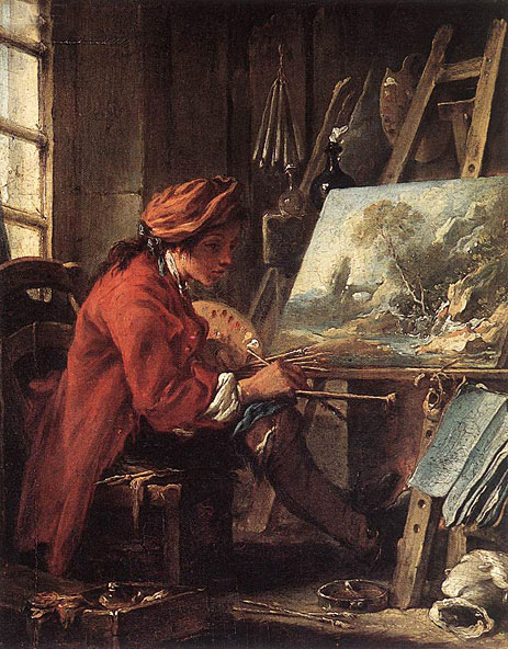 Painter in his Studio, undated | Boucher | Painting Reproduction