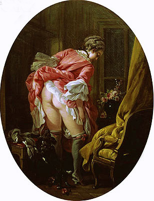 Der hochgezogene Rock, 1742 von Boucher | Gemälde-Reproduktion