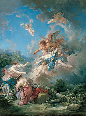Boreas entführt Oreithyia, 1769 von Boucher | Gemälde-Reproduktion