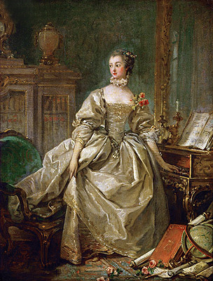 Mme. Pompadour (Jeanne Antoinette Poisson, Marquise de Pompadour), undated | Boucher | Painting Reproduction