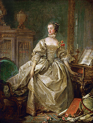 Mme. Pompadour (Jeanne Antoinette Poisson, ..., n.d. von Boucher | Gemälde-Reproduktion