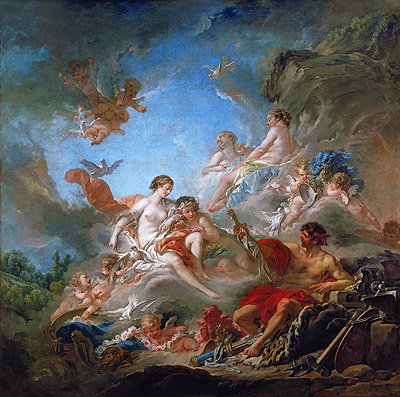 Vulcan Presents to Venus the Armour for Aeneas, 1757 | Boucher | Painting Reproduction